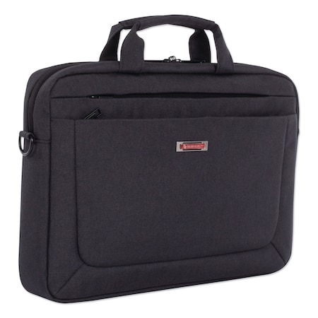 Swiss Mobility Cadence Slim Briefcase, Holds Laptops 15.6", 3.5"x3.5"x16", Charcoal EXB1010SMCH